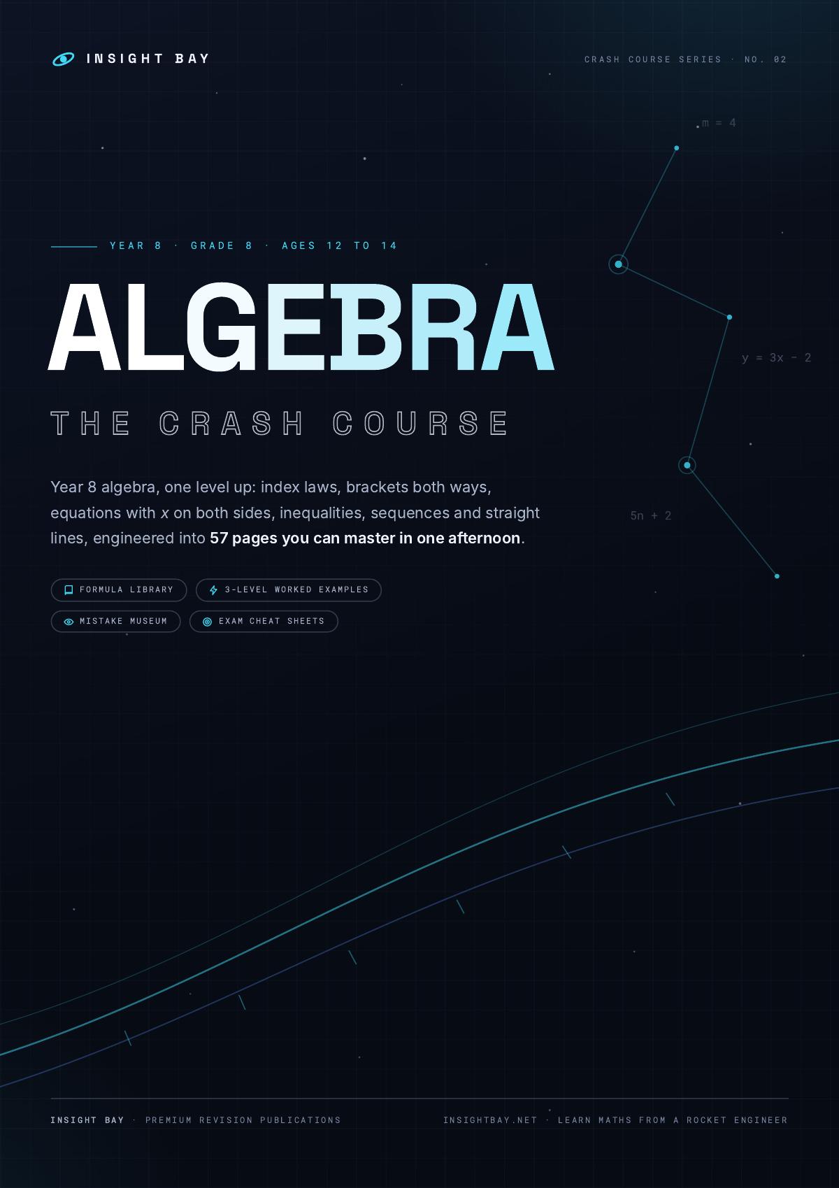 Year 8 Algebra: The Crash Course — cover